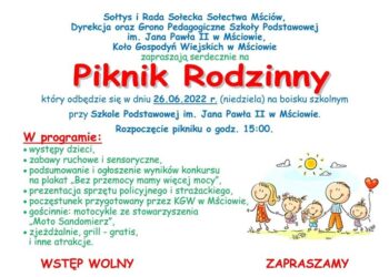 Mściów: Piknik rozpocznie wakacje.