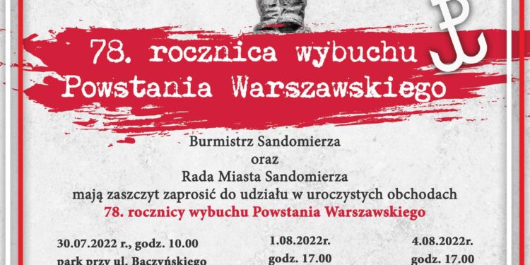 Sandomierz: Rozpoczynają się obchody 78. rocznicy wybuchu powstania warszawskiego