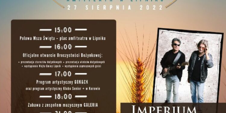 Lipnik, Opatów: Dożynki gminne w sobotę 27 sierpnia.