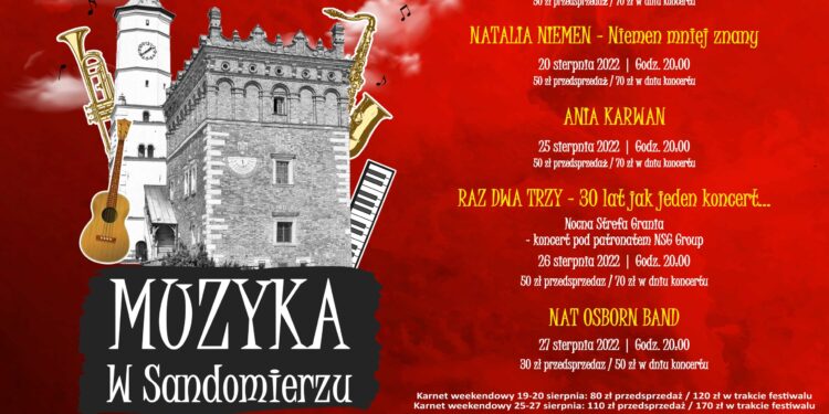 Sandomierz: Zbliża się XXXI edycja Festiwalu Muzyka w Sandomierzu.