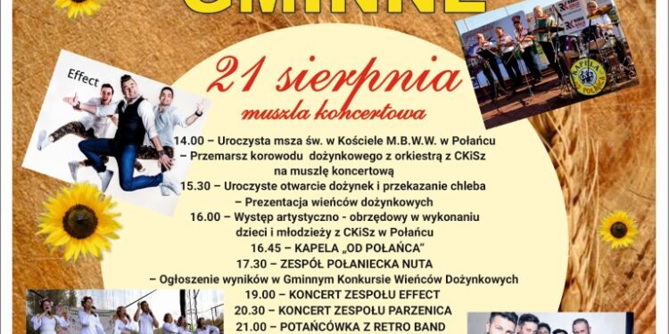 Połaniec: Dożynki z koncertami i potańcówką