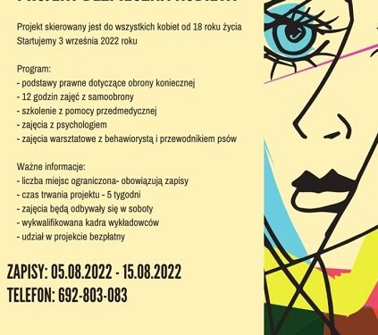 Bezpłatne warsztaty samoobrony dla kobiet.