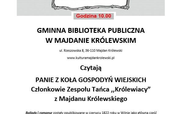 Majdan Królewski: Będą czytać Ballady i Romanse