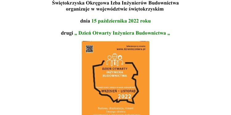 Sandomierz: 15 października Dzień Otwarty Inżyniera Budownictwa