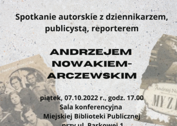 Sandomierz: Spotkanie z Andrzejem Nowakiem-Arczewskim w Miejskiej Bibliotece Publicznej.