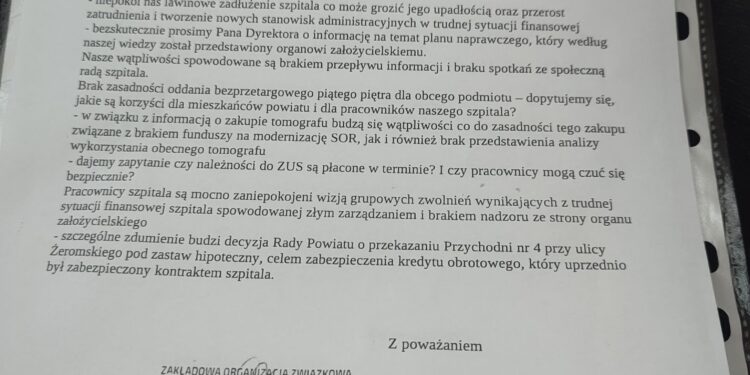 Mielec: Kolejny zgrzyt na linii  Związki Zawodowe – Dyrekcja