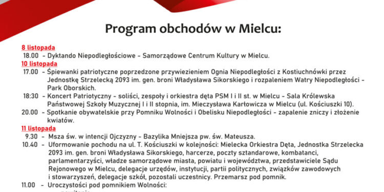 Sandomierz: Uczczą Niepodległą.