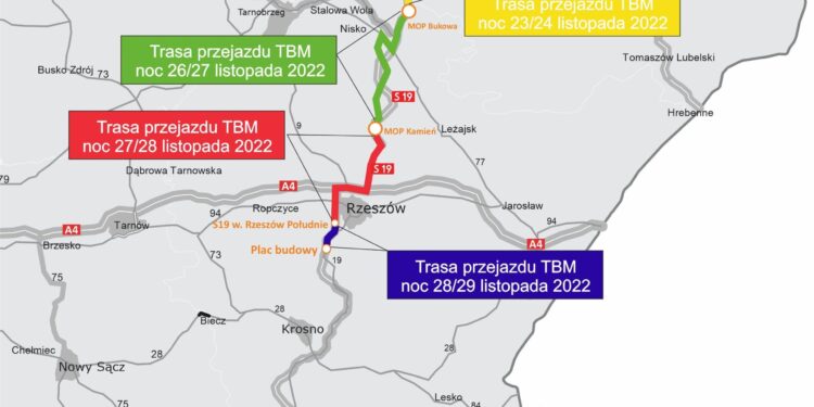 Podkarpacie, Powiat Niżański: Transport części maszyny do drążenia tunelu spowoduje duże utrudnienia