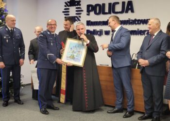 Sandomierz: Spotkanie opłatkowe w Komendzie Powiatowej Policji.