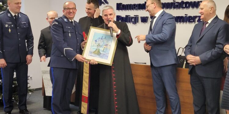 Sandomierz: Spotkanie opłatkowe w Komendzie Powiatowej Policji.