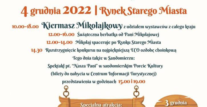 Sandomierz: Dziś VIII Kiermasz MIkołajkowy.