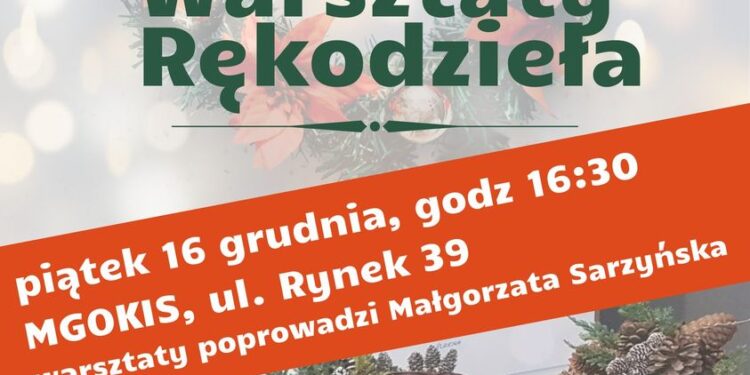 Koprzywnica: Bezpłatne świąteczne warsztaty rękodzieła.