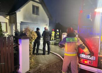 Tarnobrzeg: Pożar przy Wrzosowej.