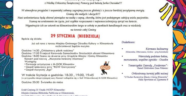 Klimontów: 31. finał Wielkiej Orkiestry Świątecznej Pomocy.