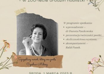 Sandomierz: Twórczość Wisławy Szymborskiej zainauguruje kwartalne spotkania z poezją w MBP.