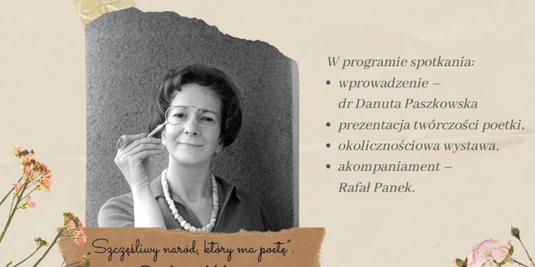 Sandomierz: Twórczość Wisławy Szymborskiej zainauguruje kwartalne spotkania z poezją w MBP.