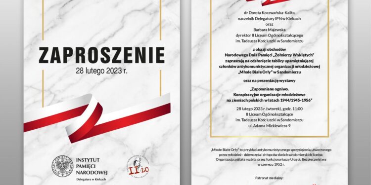 Sandomierz: Upamiętnią członków młodzieżowej antykomunistycznej organizacji 'Młode Białe Orły’.