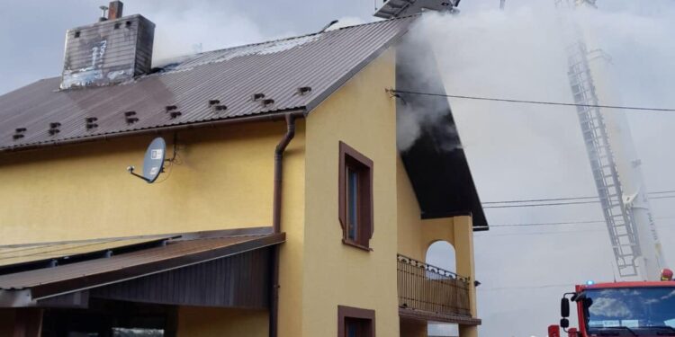 Durdy: Pożar w domu jednorodzinnym