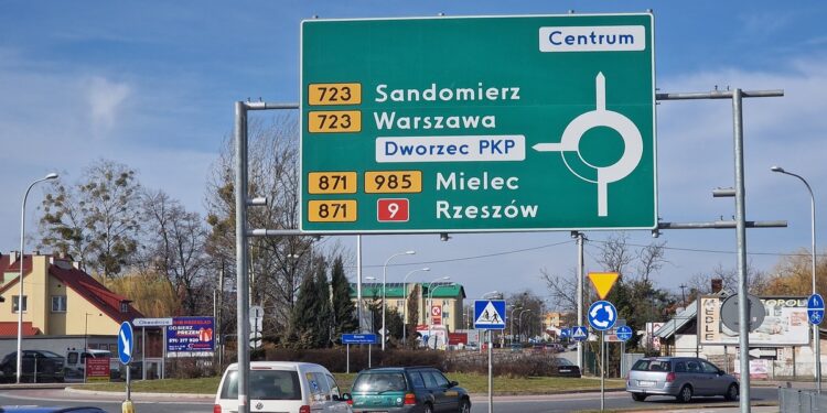 Tarnobrzeg. Oznakowanie obwodnicy.