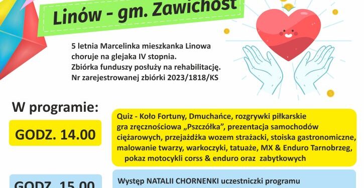 Linów, Zawichost: Akcja charytatywna dla Marcelinki w niedzielę 30 04.