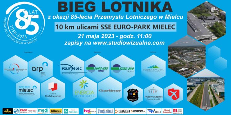 Mielec: Bieg Lotnika z okazji 85-lecia Przemysłu Lotniczego w Mielcu.