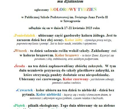Szwagrów: Dzień ekologiczny „Z energią i Eneą dbamy o środowisko”.
