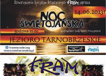 Tarnobrzeg. Noc Świętojańska nad Jeziorem Tarnobrzeskim.