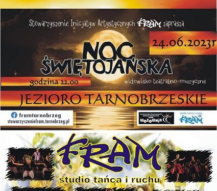 Tarnobrzeg. Noc Świętojańska nad Jeziorem Tarnobrzeskim.