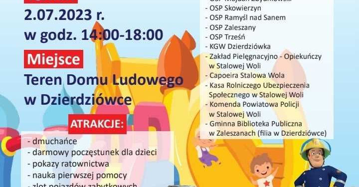 Dzierdziówka: Widowiskowy piknik 'Bezpieczne Wakacje’ z pokazami atrakcjami i aniołami