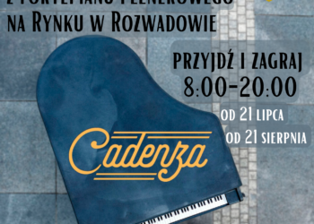 Stalowa Wola: Mobilny fortepian na rynku w Rozwadowie.