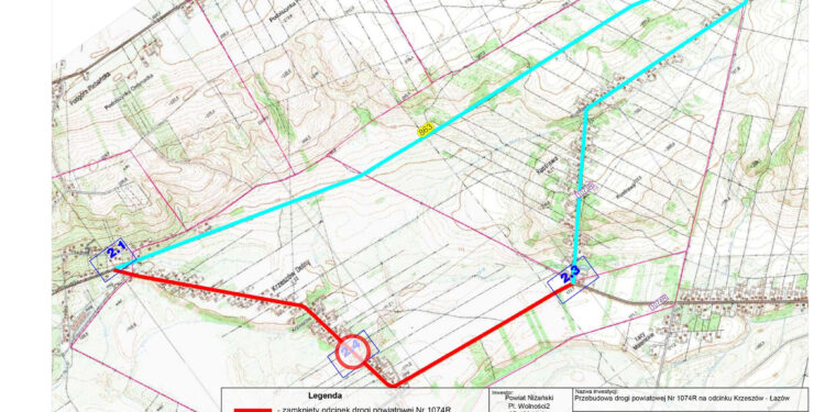 Krzeszów Dolny: Zamknięta droga powiatowa 1074R