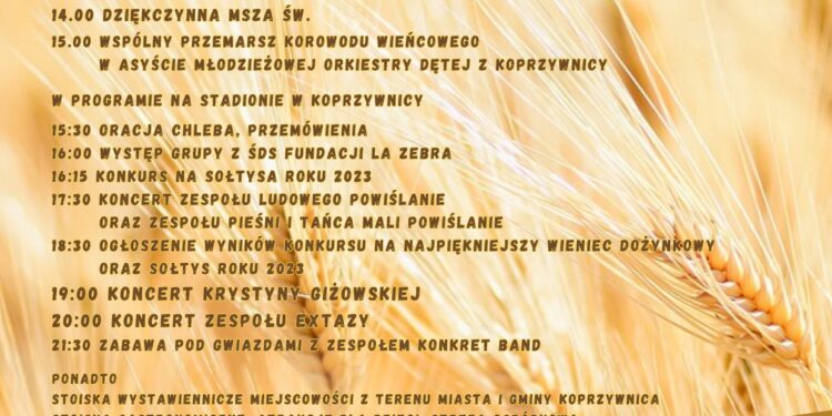 Koprzywnica: Krystyna Giżowska i „Extazy” gwiazdami tegorocznego święta plonów.