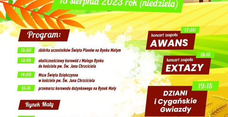 Zawichost: Święto plonów z muzycznymi gwiazdami.