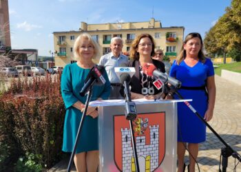 Zawichost: Kolejne środki na inwestycje – konferencja prasowa poseł Agaty Wojtyszek.