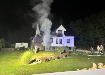 Żupawa: Pożar w domu jednorodzinnym