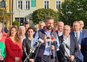 Tarnobrzeg. Lider PSL Władysław Kosiniak-Kamysz na Placu Bartosza Głowackiego