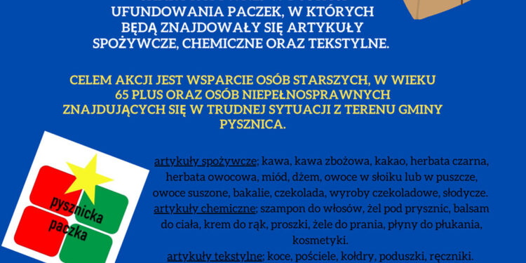 Pysznica: Ruszyła Pysznicka Paczka RAZEM W ŚWIĘTA