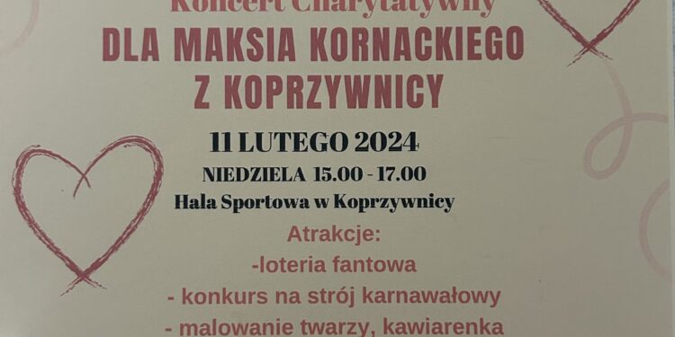 Koprzywnica: „Serca moc” – koncert charytatywny dla małego Maksia.