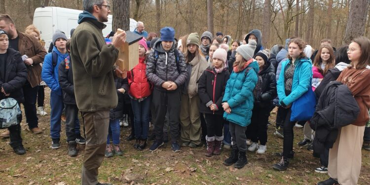 Tarnobrzeg. Blisko 100 budek lęgowych dla ptaków zawisło na drzewach w lesie Zwierzyniec