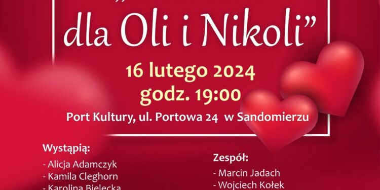 Sandomierz: Charytatywny koncert walentynkowy „Z sercem dla Oli i Nikoli”.