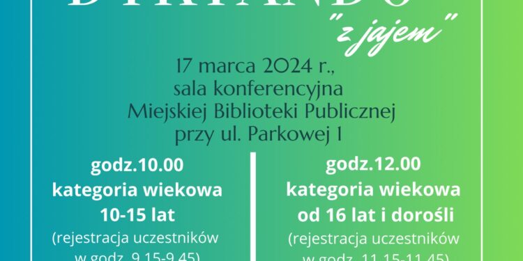Sandomierz: Trwają zgłoszenie do IV Sandomierskiego Dyktanda „z jajem”.