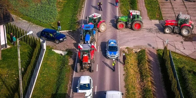 Mielec: Protesty rolników.