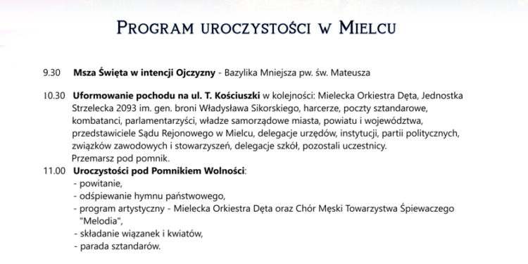 Mielec:   Majowe świętowanie…