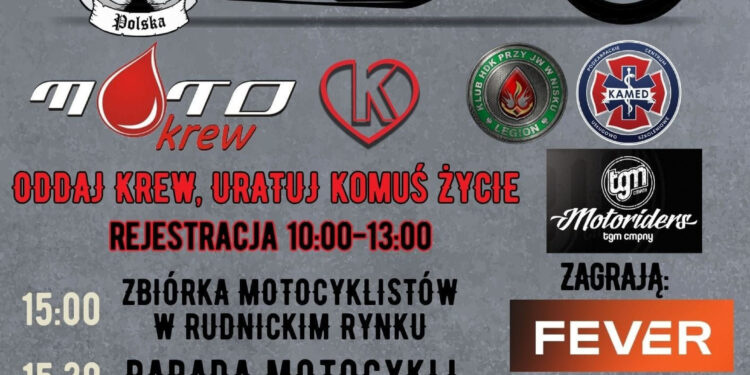 Rudnik nad Sanem: W tę sobotę zlot motocyklowy i rozpoczęcie sezonu z akcją krwiodawstwa