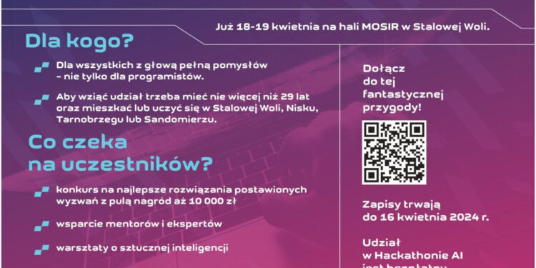 Stalowa Wola: Hackathon AI dla młodych ludzi z pomysłami