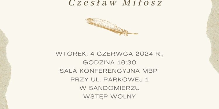 Sandomierz: Spotkanie z poezją Czesława Miłosza w sandomierskiej bibliotece.