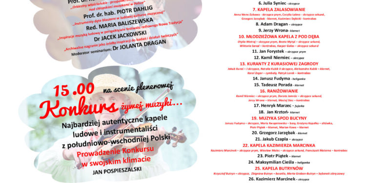 Kolbuszowa: Festiwal Żywej  Muzyki na Strun Dwanaście i Trzy Smyki „Inspirująca tradycja”.