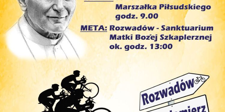 Sandomierz, Rozwadów: Trwają zapisy na XV Papieski Rajd Rowerowy „Rowerem z Ojcem Świętym”.