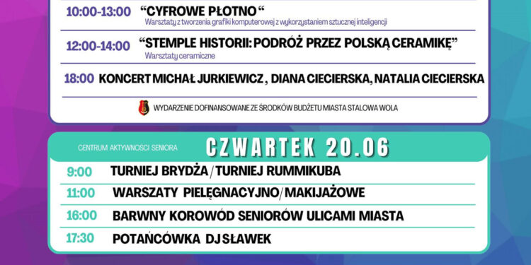 Stalowa Wola: Stalowowolskie Dni Seniora ruszają 18 czerwca.