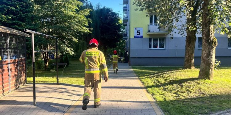 Tarnobrzeg. Pożar w mieszkaniu i szybka reakcja służb